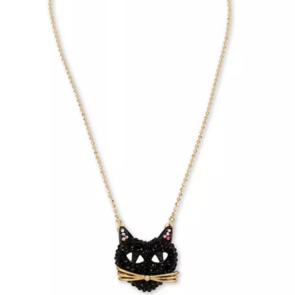 Black Cat Pavé Pendant Necklace - Picture 5 of 5